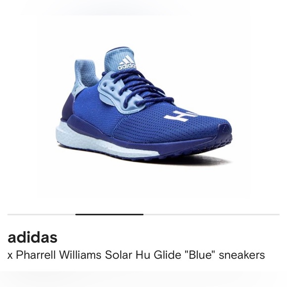 ? Adidas Pharrell x Solar Hu Glide Power Blue Men\'s Shoe Size 13 main image 9